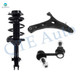Set of 3 Front Left Lower Control Arm Ball Joint-Sway Bar Link-Quick Complete Strut-Coil Spring Assembly For 2014-2016 Subaru Forester