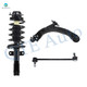 Set of 3 Front Left Lower Control Arm Ball Joint-Sway Bar Link-Quick Complete Strut-Coil Spring Assembly For 2007-2010 Pontiac G5