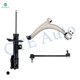 Set of 3 Front Left Lower Control Arm Ball Joint-Sway Bar Link-Suspension Strut Assembly For 2007-2009 Saturn Aura