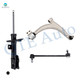 Set of 3 Front Right Lower Control Arm Ball Joint-Sway Bar Link-Suspension Strut Assembly For 2007-2009 Saturn Aura