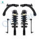 Set of 6 Front Lower Control Arm Ball Joint-Sway Bar Link-Quick Complete Strut-Coil Spring Assembly For 2005-2010 Chevrolet Cobalt