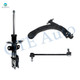 Set of 3 Front Right Lower Control Arm Ball Joint-Sway Bar Link-Suspension Strut Assembly For 2003-2007 Saturn ION