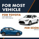 Pair of 2 Rear Shock Absorber For 2019 2020 Toyota Yaris