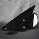 Driver & Passenger Side Mirrors, Power Adjust Non-Heated Textured Black Manual Folding For 2004-2008 Chevrolet Malibu No Signal Light No Blind Spot Feature No Memory