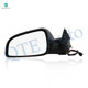 LH Power Adjust Non-Heated Textured Black Manual Folding For 2008-2012 Chevrolet Malibu No Signal Light No Blind Spot Feature No Memory