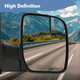 Right Passenger Side Mirror, Power Adjust Non-Heated Textured Black Manual Folding For 2010-2014 Ford E-150 No Signal Light No Blind Spot Feature No Memory