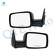 Driver & Passenger Side Mirrors, Manual Adjust Non-Heated Textured Black Manual Folding For 2011 2012 RAM 2500 No Signal Light No Blind Spot Feature No Memory