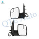 Driver & Passenger Side Mirrors, Power Adjust Non-Heated Textured Black Manual Folding For 2010-2014 Ford E-150 No Signal Light No Blind Spot Feature No Memory