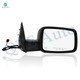 Right Passenger Side Mirror, Power Adjust Heated Textured Black Manual Folding For 2011 2012 RAM 2500 No Signal Light No Blind Spot Feature No Memory
