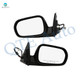 Driver & Passenger Side Mirrors, Power Adjust Non-Heated Paintable Manual Folding For 1999-2002 Honda Accord No Signal Light No Blind Spot Feature No Memory