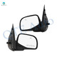 Driver & Passenger Side Mirrors, Power Adjust Heated Textured Black Manual Folding For 2002-2005 Mercury Mountaineer No Signal Light No Blind Spot Feature No Memory