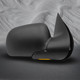 Driver & Passenger Side Mirrors, Power Adjust Heated Textured Black Manual Folding For 2002-2005 Mercury Mountaineer No Signal Light No Blind Spot Feature No Memory