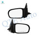 Driver & Passenger Side Mirrors, Manual Adjust Non-Heated Paintable Non-Folding For 2001-2005 Honda Civic No Signal Light No Blind Spot Feature No Memory