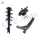 Set of 3 Front Left Lower Control Arm Ball Joint-Suspension Knuckle Assembly-Quick Complete Strut-Coil Spring Assembly For 2007-2010 Jeep Patriot