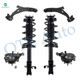 Set of 6 Front Lower Control Arm Ball Joint-Suspension Knuckle Assembly-Quick Complete Strut-Coil Spring Assembly For 2012-2014 Ford Edge