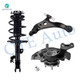Set of 3 Front Left Lower Control Arm Ball Joint-Suspension Knuckle Assembly-Quick Complete Strut-Coil Spring Assembly For 2007-2009 Toyota Camry Exc. Japan Built