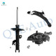 Set of 3 Front Left Lower Control Arm Ball Joint-Suspension Knuckle Assembly-Suspension Strut Assembly For 2007-2011 Toyota Camry SE