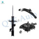 Set of 3 Front Left Lower Control Arm Ball Joint-Suspension Knuckle Assembly-Suspension Strut Assembly For 2007-2010 Toyota Sienna AWD