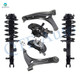 Set of 6 Front Lower Control Arm Ball Joint-Suspension Knuckle Assembly-Quick Complete Strut-Coil Spring Assembly For 2012-2017 Jeep Compass
