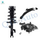 Set of 3 Front Right Lower Control Arm Ball Joint-Suspension Knuckle Assembly-Quick Complete Strut-Coil Spring Assembly For 2009-2012 Lexus ES350 From 08/2009