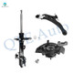 Set of 3 Front Left Lower Control Arm Ball Joint-Suspension Knuckle Assembly-Suspension Strut Assembly For 2007-2009 Lexus ES350 To 7/2009