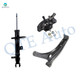 Set of 3 Front Left Lower Control Arm Ball Joint-Suspension Knuckle Assembly-Suspension Strut Assembly For 2011-2017 Jeep Patriot