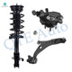 Set of 3 Front Right Lower Control Arm Ball Joint-Suspension Knuckle Assembly-Quick Complete Strut-Coil Spring Assembly For 2009 2010 Ford Edge