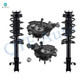Set of 4 Front Suspension Knuckle Assembly-Quick Complete Strut-Coil Spring Assembly For 2012-2014 Ford Edge