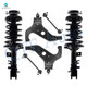 Set of 6 Front Lower Control Arm-Sway Bar Link-Quick Complete Strut-Coil Spring Assembly For 1997 1998 Infiniti QX4