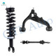 Set of 3 Front Right Lower Control Arm Ball Joint-Sway Bar Link-Quick Complete Strut-Coil Spring Assembly For 2014-2018 RAM 1500