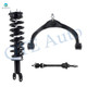 Set of 3 Front Right Upper Control Arm Ball Joint-Sway Bar Link-Quick Complete Strut-Coil Spring Assembly For 2019 RAM 1500 Classic