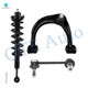 Set of 3 Front Left Upper Control Arm Ball Joint-Sway Bar Link-Quick Complete Strut-Coil Spring Assembly For 2003-2009 Lexus GX470