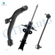 Set of 3 Front Right Lower Control Arm Ball Joint-Sway Bar Link-Suspension Strut Assembly For 2001-2007 Dodge Grand Caravan