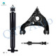 Set of 3 Front Left Lower Control Arm Ball Joint-Sway Bar Link-Shock Absorber For 2009 2010 Dodge RAM 1500