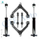 Set of 6 Front Upper Control Arm Ball Joint-Sway Bar Link-Shock Absorber For 2003-2006 Dodge RAM 2500