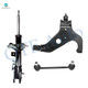 Set of 3 Front Right Lower Control Arm-Sway Bar Link-Suspension Strut Assembly For 2002 2003 Infiniti QX4