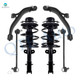 Set of 6 Front Lower Control Arm Ball Joint-Sway Bar Link-Quick Complete Strut-Coil Spring Assembly For 2001-2007 Dodge Caravan