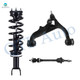 Set of 3 Front Left Lower Control Arm Ball Joint-Sway Bar Link-Quick Complete Strut-Coil Spring Assembly For 2009 2010 Dodge RAM 1500