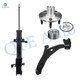 Set of 3 Front Left Lower Control Arm Ball Joint-Wheel Hub Bearing Assembly-Suspension Strut Assembly For 2007 2008 Ford Edge