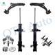Set of 6 Front Lower Control Arm Ball Joint-Wheel Hub Bearing Assembly-Suspension Strut Assembly For 2009 2010 Lincoln MKX