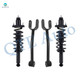 Set of 4 Rear Upper Control Arm-Quick Complete Strut-Coil Spring Assembly For 2011-2014 Chrysler 200