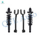 Set of 4 Rear Upper Control Arm-Quick Complete Strut-Coil Spring Assembly For 2011-2014 Dodge Avenger