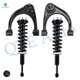 Set of 4 Front Upper Control Arm Ball Joint-Quick Complete Strut-Coil Spring Assembly For 2007-2019 Toyota Tundra