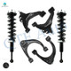 Set of 6 Front Upper and Lower Control Arm Ball Joint-Quick Complete Strut-Coil Spring Assembly For 2008-2019 Toyota Sequoia RWD