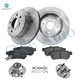Set of 8 Rear 238mm Brake Disc Rotors-Ceramic Brake Pad Kit-Wheel Hub Bearing Assembly For 1994-1998 Acura Integra