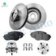 Set of 8 Front 294mm Brake Disc Rotors-Ceramic Brake Pad Kit-Wheel Hub Bearing Assembly For 2005 Subaru Outback