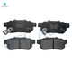 Set of 8 Rear 238mm Brake Disc Rotors-Ceramic Brake Pad Kit-Wheel Hub Bearing Assembly For 1993 1994 1997 Honda Civic del Sol