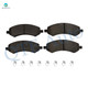 Set of 8 Front 312mm Brake Disc Rotors-Ceramic Brake Pad Kit-Wheel Hub Bearing Assembly For 2011 RAM Dakota