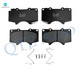 Set of 8 Front 337.8mm Brake Disc Rotors-Wheel Hub Bearing Assembly-Ceramic Brake Pad Kit For 2003-2009 Toyota 4Runner RWD