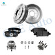 Set of 8 Rear 268mm Brake Drum-Ceramic Brake Pad Kit-Wheel Hub Bearing Assembly For 2008 2009 Chrysler Sebring
